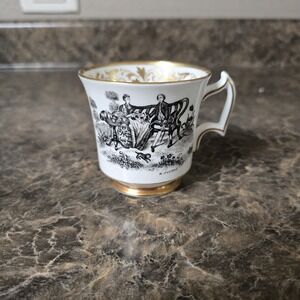 Royal Chelsea Teacup No Saucer Bone China "Tea Party" Vintage , England